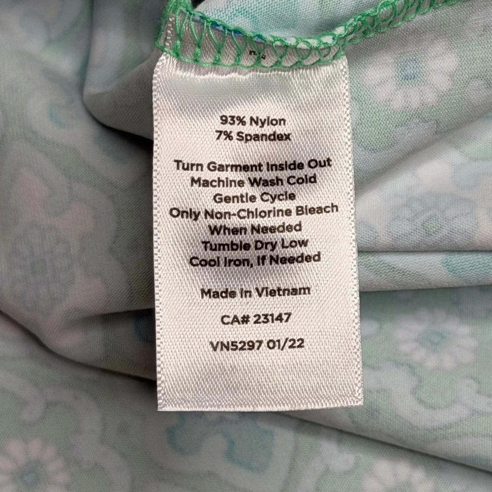 NWT Talbots Green/Blue Geometric Sleeveless Fit & Flare Dress Size Medium Career